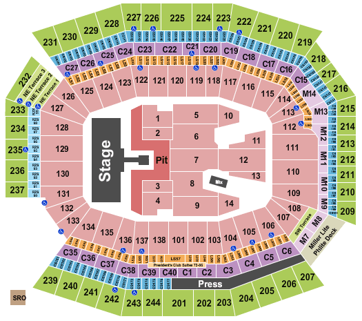 Lincoln Financial Field AC/DC Seating Chart